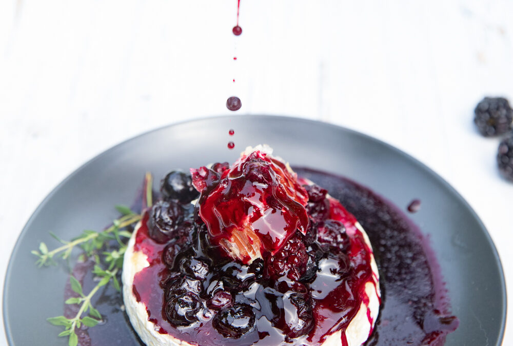 Baked Brie With Berry Thyme Reduction